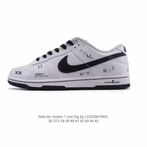 公司级 真标 耐克 Nike Air Jordan 1 Low Og Sp Military Blue Aj1乔1倒勾 2025年新款 蛇年新款 低帮篮球鞋 A