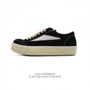 公司级 Rick Owens 瑞克欧文斯 Ro板鞋edfu牛皮经典三角主线低帮系带运动鞋rick Owens 瑞克欧文斯 24新款男女同款lido运动鞋 尺码：