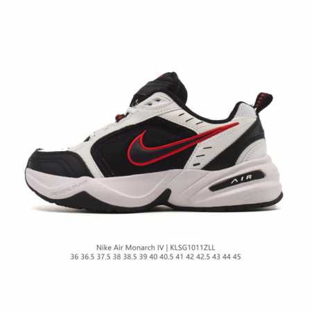 耐克 Nike Air Monarch Iv男女子训练鞋厚底老爹鞋休闲复古运动鞋。Nike Air Monarch Iv 运动鞋为你打造出众的训练装备，耐穿鞋面 - 点击图像关闭