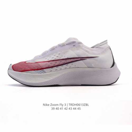 耐克 Nike Zoom Fly 3男子公路竞速跑步鞋厚底时尚休闲运动鞋，从 Vaporfly 汲取灵感，Nike Zoom Fly 3 男子公路竞速跑步鞋为长