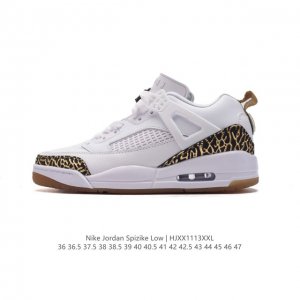 公司级 耐克 Nike Jordan Spizike Low 经典爆裂纹复古运动篮球鞋！全新低帮造型吸睛！整双鞋在融合了 Air Jordan 经典鞋款中的标志