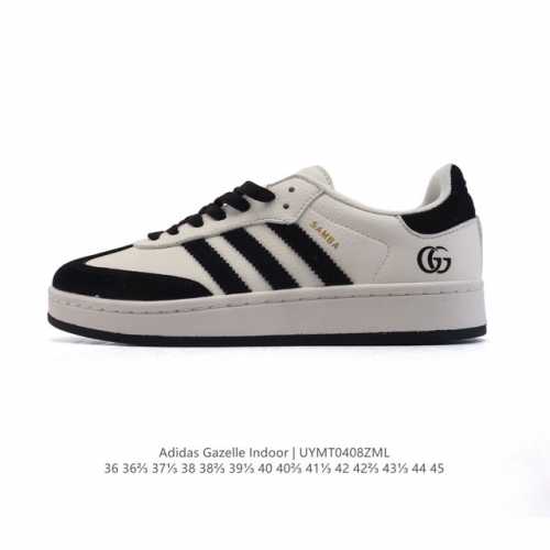 公司级 阿迪达斯 Adidas Originals Gazelle Indoor复古三叶草防滑透明橡胶板鞋经典运动鞋。这款经典鞋,忠于原版设计,缀撞色三条纹和鞋