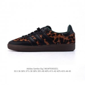 170 【真标】阿迪达斯 德训鞋 Adidas Originals Samba Og Shoes 经典运动鞋小白鞋「T头鞋」豹纹男女鞋 彰显休闲摩登风情的时尚经