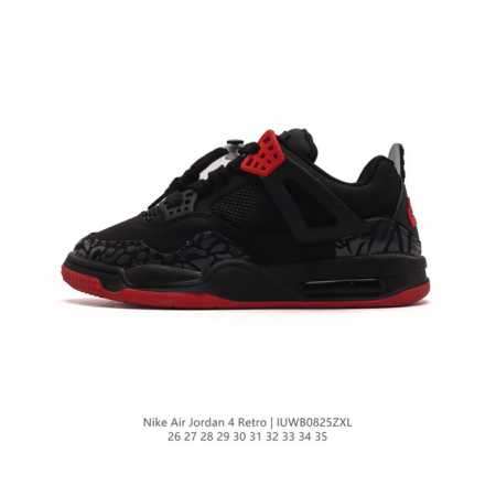 童鞋 耐克 Nike Air Jordan 4 Retro Og迈克尔 乔丹aj4代 Aj4 乔4 乔丹4代 中帮复古休闲运动文化篮球鞋儿童运动鞋。秉承轻量化的 - 点击图像关闭