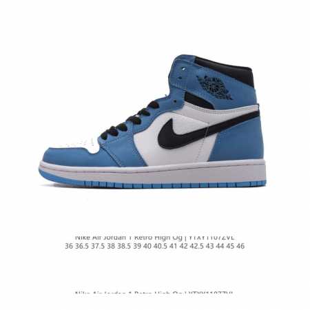 头层皮 耐克 男女同款运动板鞋 Nike Air Jordan 1 Retro High OG 乔丹一代aj1 乔1 AJ1 篮球鞋复刻运动鞋。皮面高帮板鞋的设 - 点击图像关闭