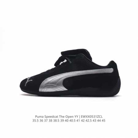 Puma 彪马 采用轻量冲孔呼吸皮革网面材质鞋面，中底eva缓震组合耐磨橡胶外底 宝马赛道精神街头风，联乘著名全球汽车制造bmw宝马赛车运动系列 X Puma - 点击图像关闭