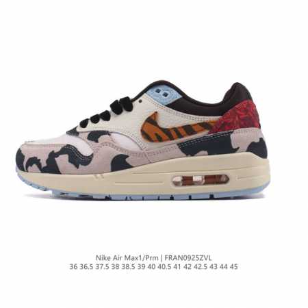 耐克 Nike Air Max 1 prm 男女子气垫缓震慢跑鞋 复古厚底增高运动鞋，从法国建筑中汲取设计灵感，兼具运动风范和时尚格调，是此系列起初搭载 Air - 点击图像关闭