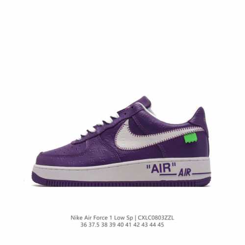 af1耐克 Nike Air Force 1 ‘07 Low 空军一号 路易威登联名 厚底增高百搭运动板鞋 原楦头原纸板 打造纯正空军版型，专注外贸渠道 全掌内