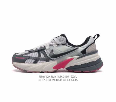 Nike 耐克 V2K Run 减震防滑 复古低帮跑步鞋 超火复古跑鞋，采用太空革组合呼吸网眼布鞋面材质，搭载正确4层组合底模，嵌入tpu加固稳定模块,双层md - 点击图像关闭