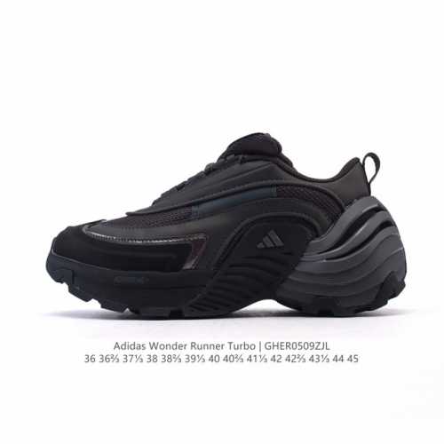 新品 阿迪达斯新款 Adidas Fos系列Wonder Runner Turbo厚底运动鞋阿迪达斯轻运动鞋舒适防滑耐磨 低帮缓震跑步鞋 厚底增高男女同款老爹鞋