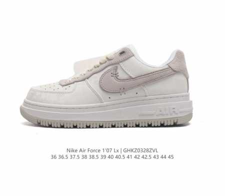 耐克 Nike Air Force 1 07 空军一号 Af 1 低帮 厚底增高百搭 休闲运动板鞋 柔软 弹性十足的缓震性能和出色的中底设计 横跨复古与现代的外 - 点击图像关闭