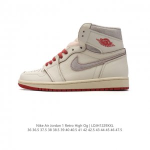 公司级 头层皮 耐克 男女同款运动板鞋 Nike Air Jordan 1 Retro High Og 乔丹一代aj1 乔1 Aj1 篮球鞋复刻运动鞋。皮面高帮