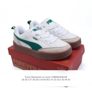 120 彪马(Puma)彪马跑步鞋 历久弥新的复古感，Puma Slipstream Laces 低帮耐磨新款 厚底增高皮面运动休闲板鞋。全新款 Slipstr
