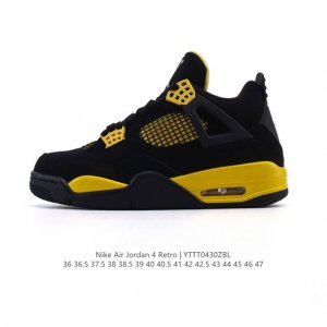 头层皮 耐克 Nike Air Jordan 4 Retro Og迈克尔 乔丹Aj4代乔4 中帮复古休闲运动文化篮球鞋。秉承轻量化的速度型篮球鞋设计思想完成设计