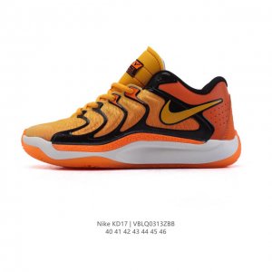 200 【新款】耐克(Nike)官方Kd17杜兰特17男子实战篮球鞋秋冬季新款抗扭圣诞Fz1526舒适百搭 防滑耐磨 低帮 篮球鞋 男款 400活力橙/颜值超高