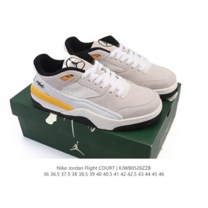 耐克 Nike 乔丹 Jordan Flight Court 时尚休闲 防滑耐磨 低帮运动鞋 复古篮球鞋 男女同款 Jordan 新鞋型 又来了 新配色曝光 滑