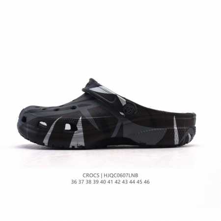Crocs 沙滩洞洞鞋 男女士休闲厚底增高凉拖鞋 卡骆驰明星同款 厚底增高沙滩鞋 选择尺码时 建议选大一码 脚感更舒适 家居休闲一式两用拖鞋 白敬亭同款，坡跟设 - 点击图像关闭