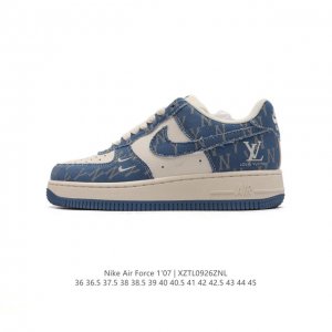 公司级 新款 Af1耐克 Nike Air Force 1 ‘07 Low 空军一号 路易威登联名 气垫厚底增高百搭运动板鞋 原楦头原纸板 小白鞋 打造纯正空军