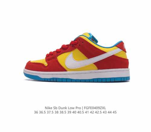 耐克 Nike Sb Dunk Low Pro 男女同款运动鞋复古板鞋，尽情迈步，彰显个性风采。采用皮革鞋面，经久耐穿，塑就如元年款 Dunk 般的复古质感。鞋