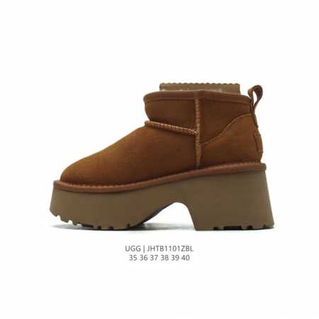 公司级 UGG 中帮靴子 雪地靴 俏皮可爱的百变造型， 美国轻奢品牌UGG 平底系列冬季羊毛一体雪地休闲保暖毛毛家居包头棉鞋。官方同步包装 检验标 材料采用原厂 - 点击图像关闭