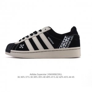 公司级 阿迪达斯 Adidas Superstar 2025年新款鞋子 蛇年新款经典贝壳头系列 新款休闲板鞋潮流男女士运动鞋 。鞋面柔软皮革拼接材质 标志性的贝