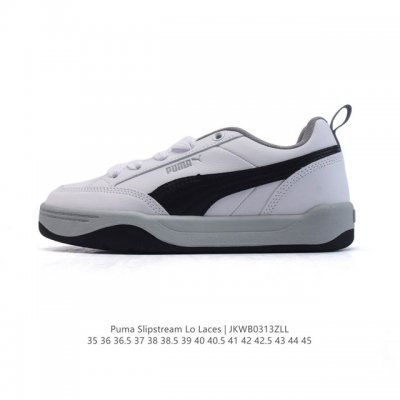 彪马 Puma 彪马跑步鞋 历久弥新的复古感，Puma Slipstream Laces 低帮耐磨新款 厚底增高皮面运动休闲板鞋。全新款 Slipstream