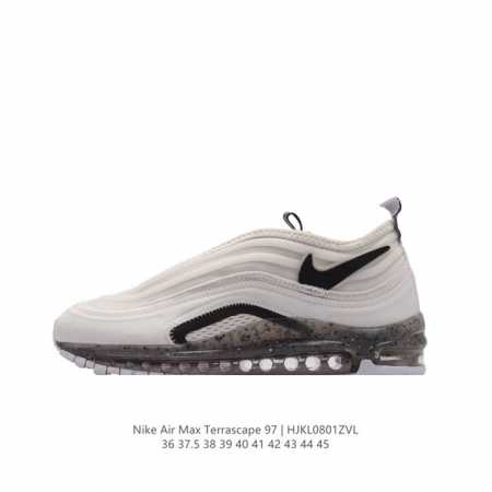 nike 耐克年新款男女子air Max Terrascape 97 气垫缓震休闲运动鞋。Max Air 缓震配置，提供出色的支撑效果和舒适脚感。外底采用部分斑 - 点击图像关闭