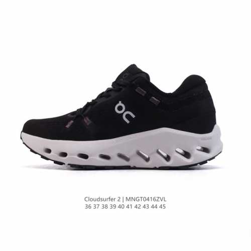 On 昂跑 Cloudsurfer 2训练型缓震 防滑透气 低帮轻量跑步鞋 Cloudflyer 4运动鞋老爹鞋。On昂跑Cloudsurfer的中底 ，采用了
