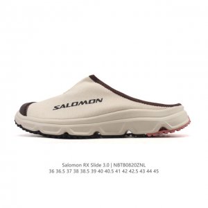 新品公司级 Salomon Rx Slide 3.0：缓震与透气设计透气轻量减震休闲运动恢复拖鞋 沙滩拖鞋 包头凉拖鞋 1. 缓震与支撑性 中底科技：采用超大尺