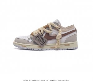 耐克 Nike Air Jordan 1 Low Se Craft Nside Out Aj1乔丹一代 乔1 乔丹1代 解构绑带 粗麻花鞋带 低帮经典复古文化休