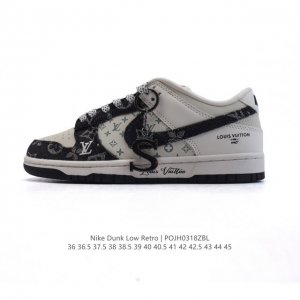 200 【公司级 头层皮】耐克 Nike Sb Dunk Low Pro 运动鞋复古板鞋 路易威登联名 潮滑板鞋。采用柔软皮革鞋面，经久耐穿，塑就如元年款 Du
