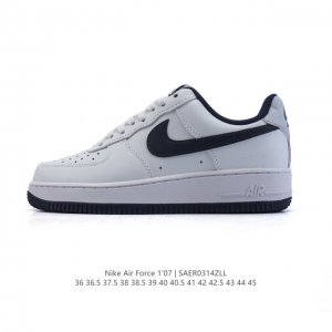 130 耐克 Nike Air Force 1 '07 Low 2025新年新款 空军一号含气垫 小白鞋 低帮百搭厚底增高休闲运动板鞋。柔软、弹性十足的缓震性能
