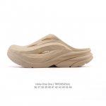 新款 Hoka One One 夏季沙滩拖鞋 洞洞鞋 包头凉拖鞋 家居休闲拖鞋一体成型 一字拖厚底增高踩屎感凉拖鞋。Hoka在超厚中底方面的积累 让它跑在了其他