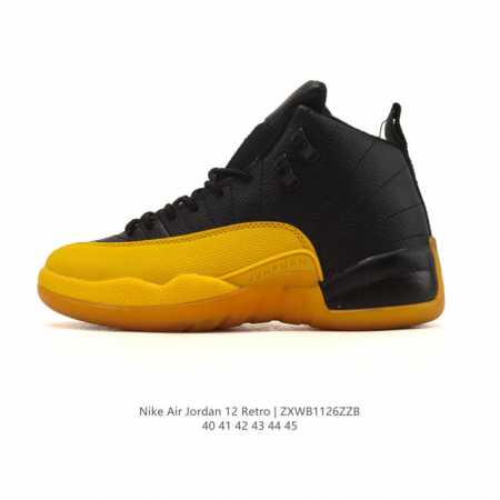 耐克 Aj 乔丹12代 Nike Air Jordan 12 Retro 篮球鞋 真碳含气垫 Aj12代 复刻男子运动鞋，重现设计师汀克 哈特菲尔德广受赞誉的 - 点击图像关闭