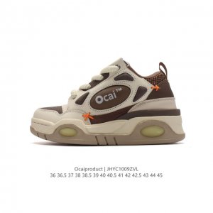 国潮新品 Ocai 复古鞋 Ocaiproduct 慢跑鞋 时尚休闲男女士运动鞋 厚底增高老爹鞋。这双鞋最近火了！整体上，不挑性别和穿搭。灰白的主色调，配长裤，