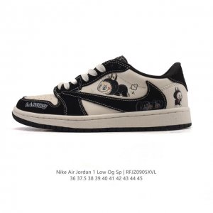 公司级 耐克 Nike Air Jordan 1 Low Og Sp Military Blue Aj1乔1倒勾 Labubu拉布布 2025年新款 低帮篮球鞋