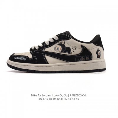 公司级 耐克 Nike Air Jordan 1 Low Og Sp Military Blue Aj1乔1倒勾 Labubu拉布布 2025年新款 低帮篮球鞋