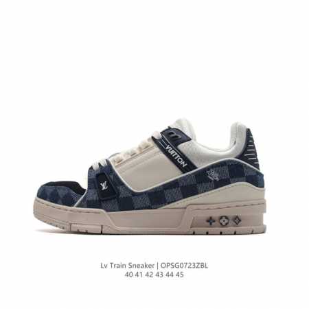 路易威登 Louis Vuitton Lv路易威登板鞋 时尚运动鞋 潮厚底增高鞋 。舒适防滑底和百搭性霸屏整个时尚娱乐圈，细节调整完美主义！鞋面采用柔软皮革鞋面 - 点击图像关闭