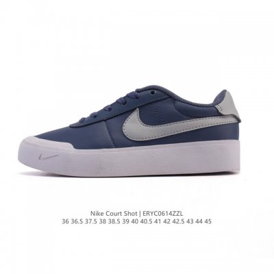 新品 耐克 Nike Court Shot 男女子运动鞋春季透气轻便经典白昼 潮流 嘻哈 百搭 防滑 低帮 板鞋 Fq8146#拒绝沉闷黑白 质感满满的皮革鞋面