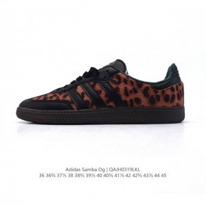 120 【高品质版本】阿迪达斯 德训鞋 Adidas Originals Samba Og Shoes 经典运动鞋小白鞋「T头鞋」豹纹男女鞋 彰显休闲摩登风情的