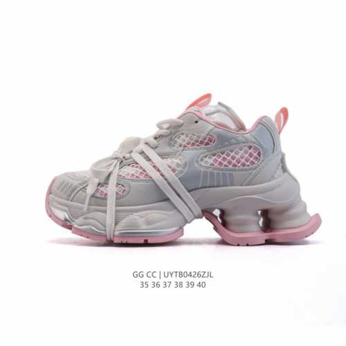 公司级 Gg Cc 女鞋 经典休闲运动鞋奢侈品百搭老爹鞋，在今年仍然很受欢迎。不挑衣服穿，也不挑包，随便搭。它穿上脚超级舒服，很软，还可以增高。鞋面采用的专门定
