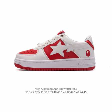 A Bathing Ape 安逸猿 男女同款运动鞋复古板鞋 升级原楦原纸版数据开发，采用超软皮革鞋面材质，内置全掌air sole气垫定制联乘，日本里原宿潮流品 - 点击图像关闭