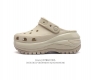 Crocs 沙滩洞洞鞋 男女休闲厚底增高凉拖鞋 卡骆驰杨幂同款 厚底增高凸显大长腿沙滩鞋 选择尺码时 建议选大一码 脚感更舒适 这款没有鞋盒 类型：男女鞋 尺码