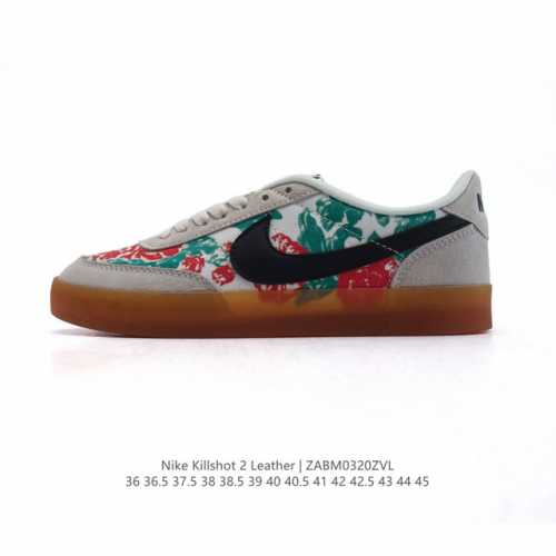 180 耐克板鞋 生胶米白 2025年新款 花开富贵 复古板鞋J.Crew X Nike 联名 Killshot Ii Leather 男女休闲复古运动鞋。采用