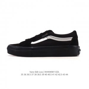万斯 Vans Sk8-Low 经典款 小红书爆款低帮休闲帆布拼接硫化板鞋 工艺：硫化1:1 重量1:1、真标、原钢印、材质标、鞋型标、合格证 尺码：35 36