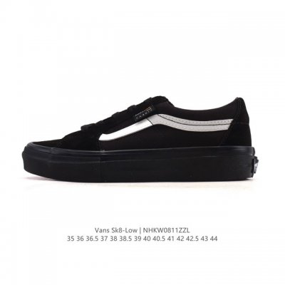 万斯 Vans Sk8-Low 经典款 小红书爆款低帮休闲帆布拼接硫化板鞋 工艺：硫化1:1 重量1:1、真标、原钢印、材质标、鞋型标、合格证 尺码：35 36