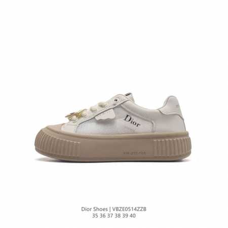 迪奥dior 女士小白鞋厚底增高百搭板鞋 全新系列迪奥20S春季走秀爆款全网力推单品全网热销，Diorlogo3D“Christiandiorj’Adior”胶 - 点击图像关闭