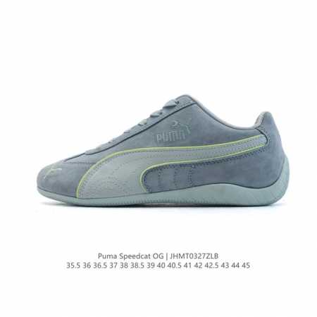 140 puma Speedca Og 彪马极速赛车系列低帮德训风拼接复古百搭休闲运动赛车鞋 鞋款从80、90年代赛车手所穿的防火赛车鞋为原型，鞋身线条模仿了赛 - 点击图像关闭