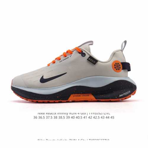 耐克 Nike Infinity Run 4 Gore-Tex 男女子防水公路跑步鞋 厚底增高百搭老爹运动鞋 Nike Reactx 泡绵提供高出 Nike R