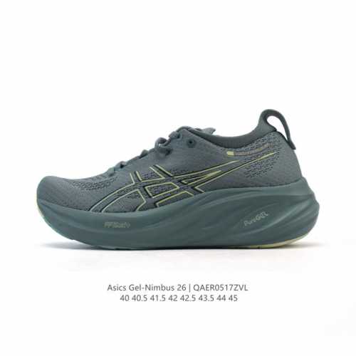 asics Gel Nimbus26 2025年新款 01#亚瑟士#跑步鞋 超厚底增高百搭老爹鞋 最舒适跑鞋 中底两大独家科技都带来全新能量 造就历来最软弹的
